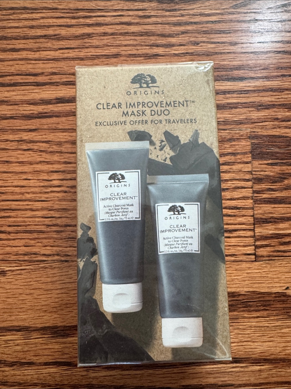 Origins Clear Improvement Mask Duo — Gray Charcoal Tubes
